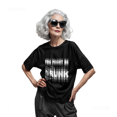 YouMightBeDrunk Adult T Shirt 07 Black