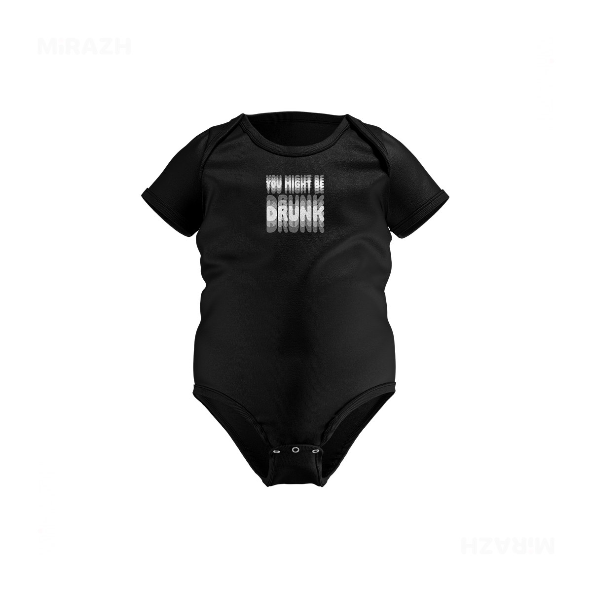 YouMightBeDrunk Baby Onesies 01 Black