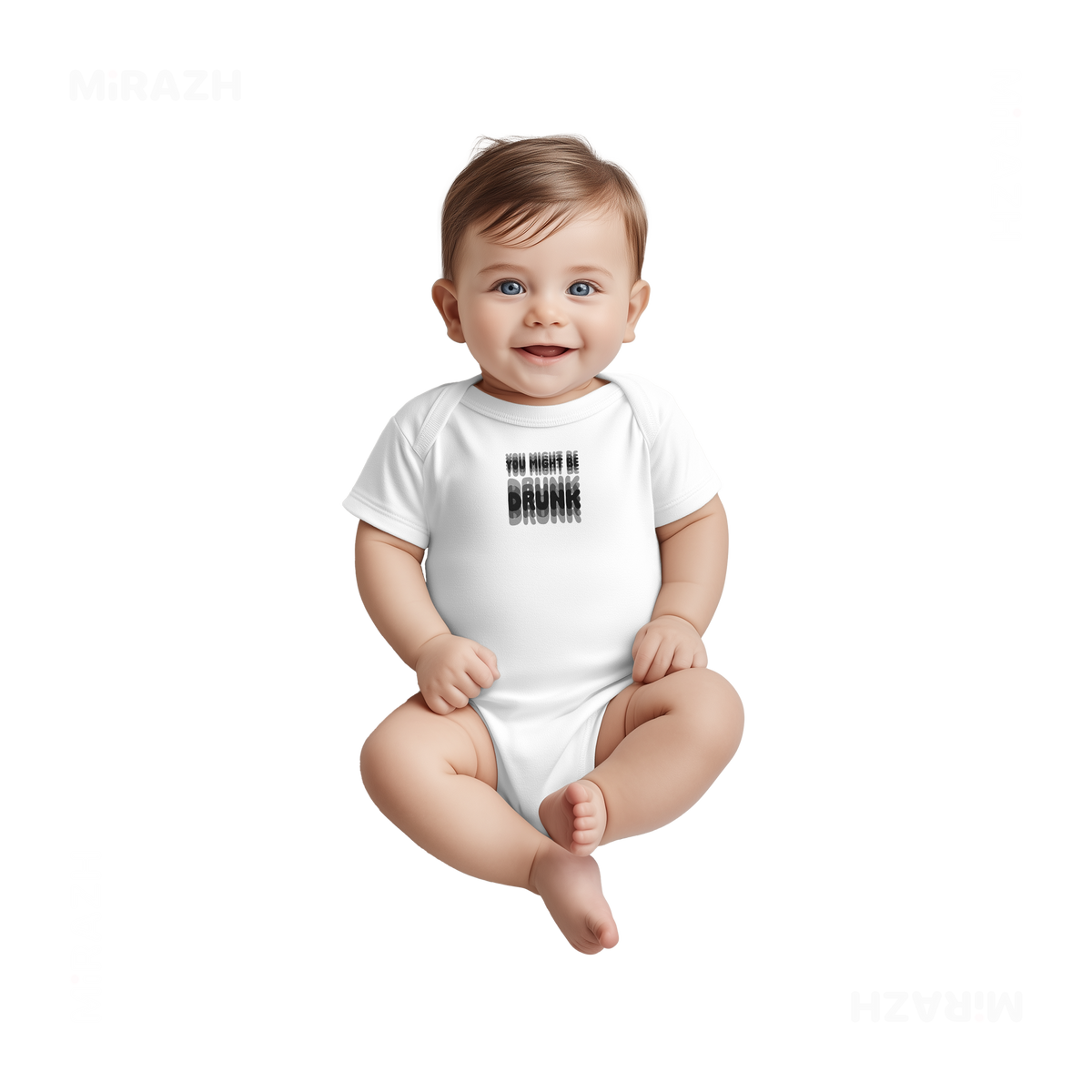 YouMightBeDrunk Baby Onesies 03 White