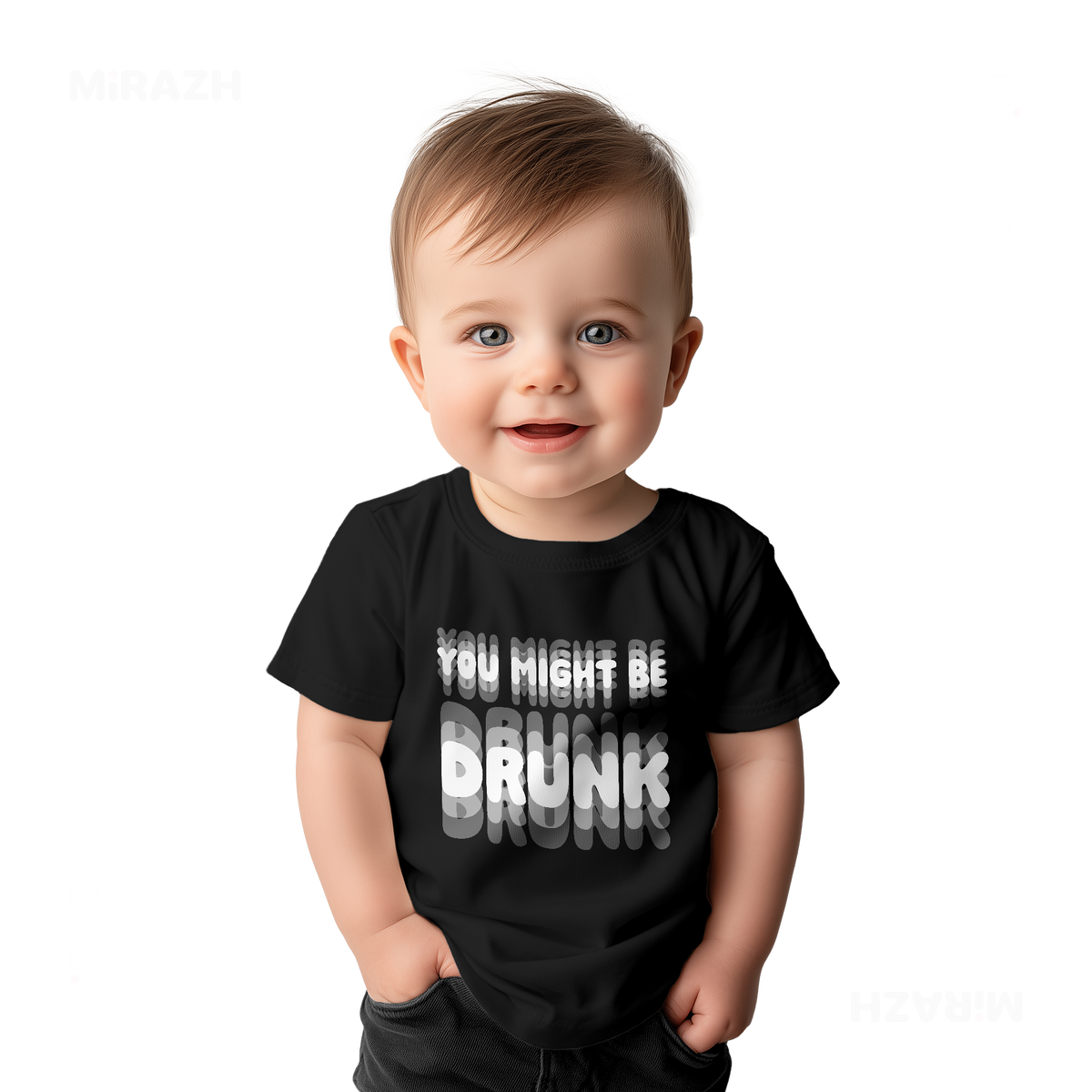 YouMightBeDrunk Baby T Shirt 03 Black