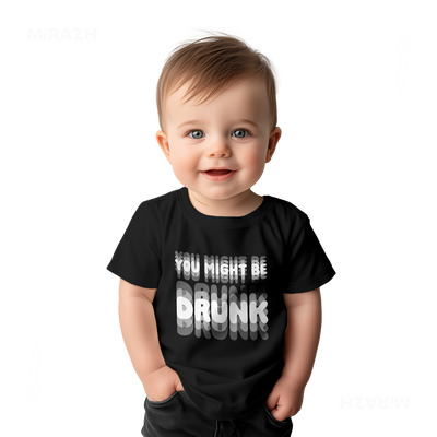 YouMightBeDrunk Baby T Shirt 03 Black