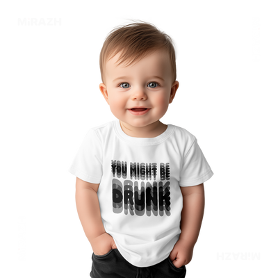 YouMightBeDrunk Baby T Shirt 03 White