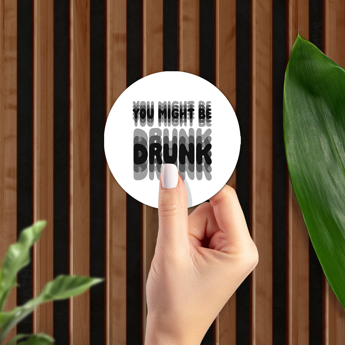 YouMightBeDrunk Ceramic Coaster 02 Round