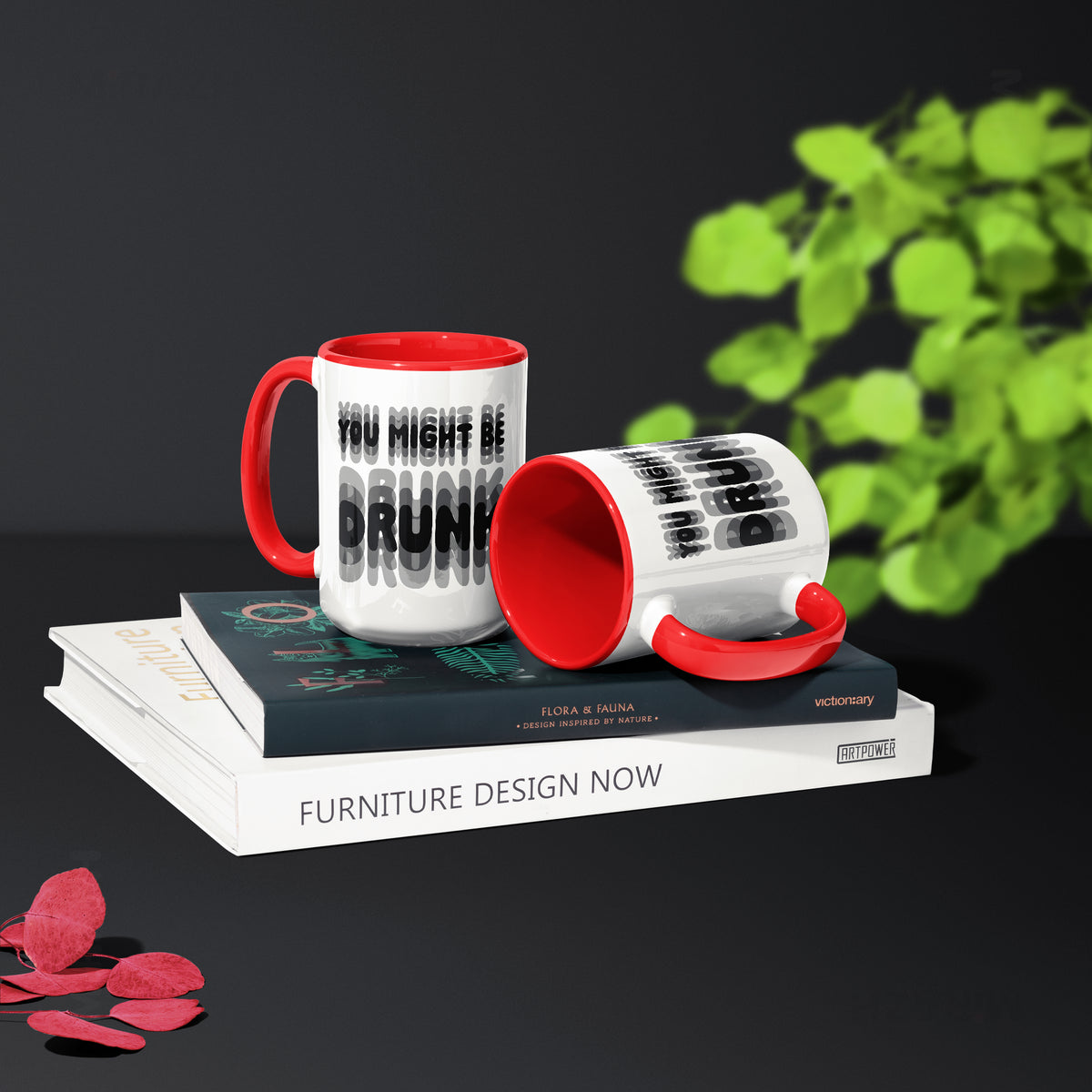 YouMightBeDrunk Ceramic Mug 02 White Red