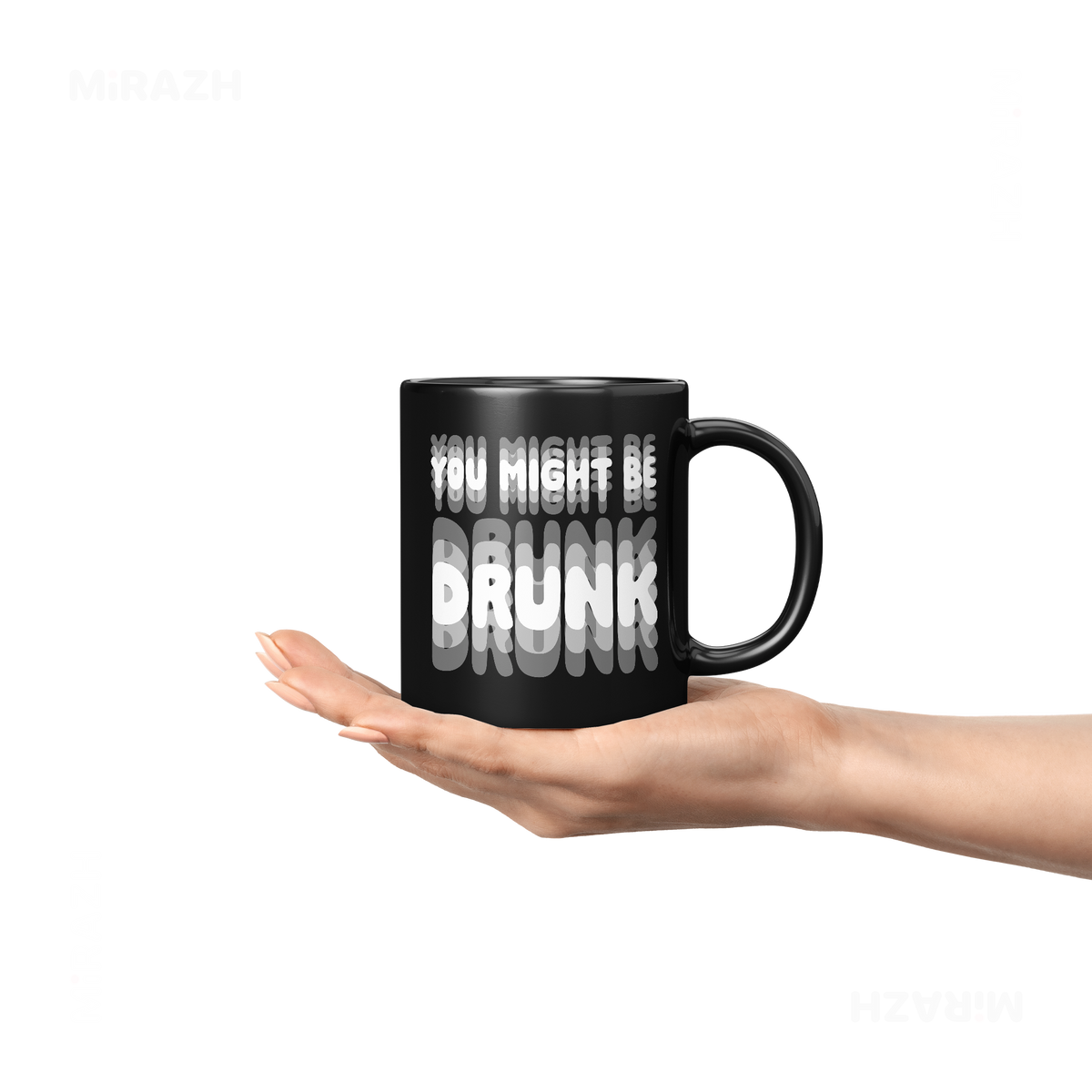 YouMightBeDrunk Ceramic Mug 04 Black