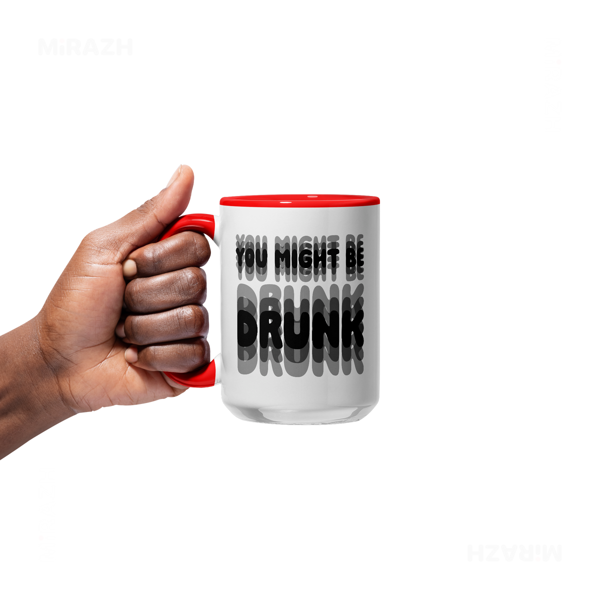 YouMightBeDrunk Ceramic Mug 05 White Red