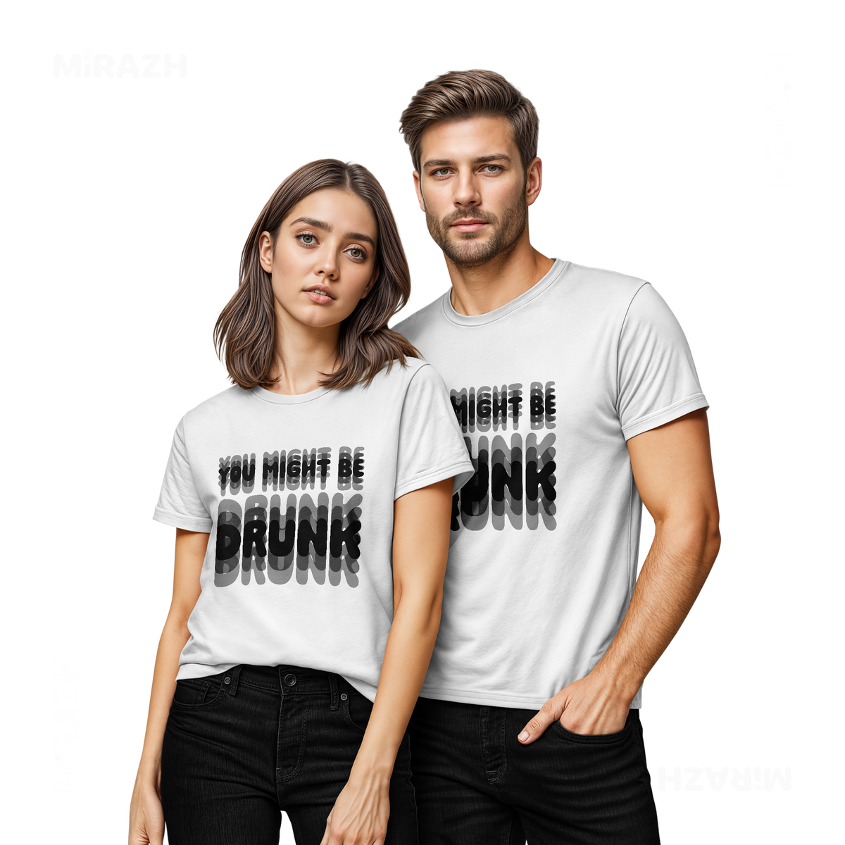 YouMightBeDrunk Couple T Shirt 02 White