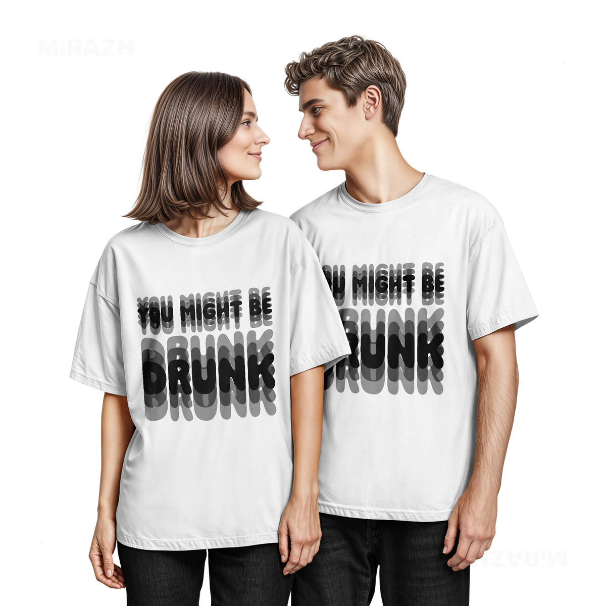 YouMightBeDrunk Couple T Shirt 05 White