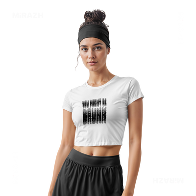 YouMightBeDrunk Fitted Crop Top 02 White