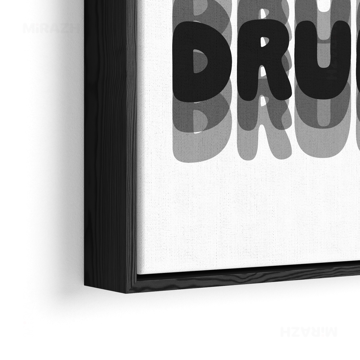 YouMightBeDrunk Framed Canvas 02 Black Wood