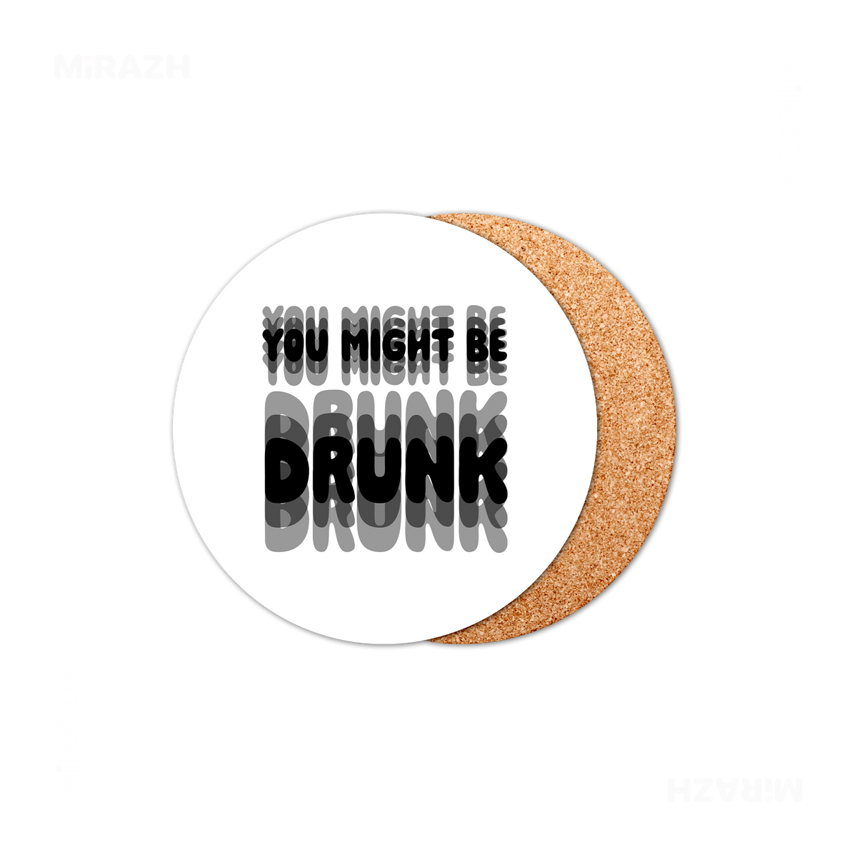 YouMightBeDrunk High Gloss Coaster 01 Round