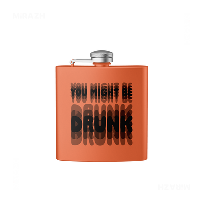 YouMightBeDrunk Hip Flasks 01 Orange