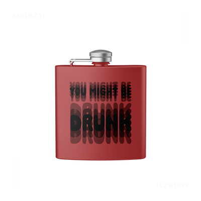 YouMightBeDrunk Hip Flasks 01 Red