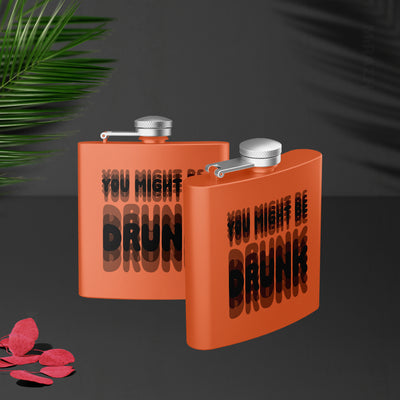 YouMightBeDrunk Hip Flasks 02 Orange