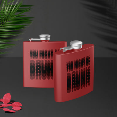 YouMightBeDrunk Hip Flasks 02 Red