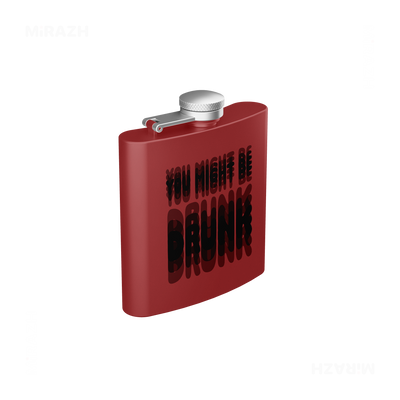 YouMightBeDrunk Hip Flasks 03 Red