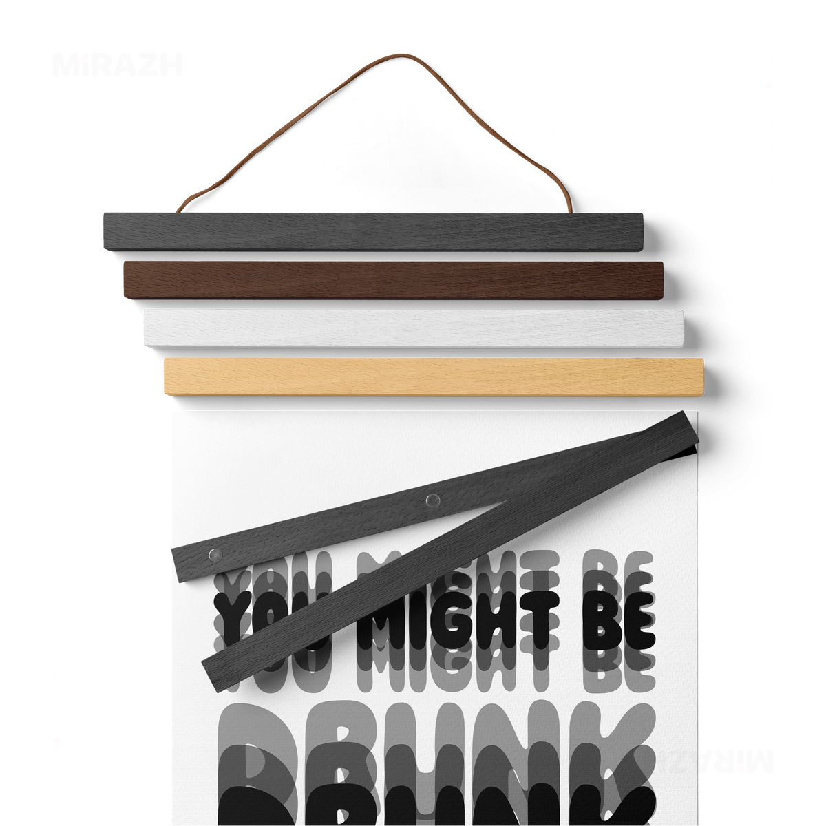YouMightBeDrunk Magnetic Hanger Poster 02 Dark Wood