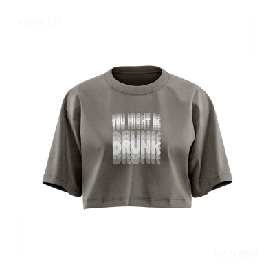 YouMightBeDrunk Over Sized Crop Top 01 Faded Grey