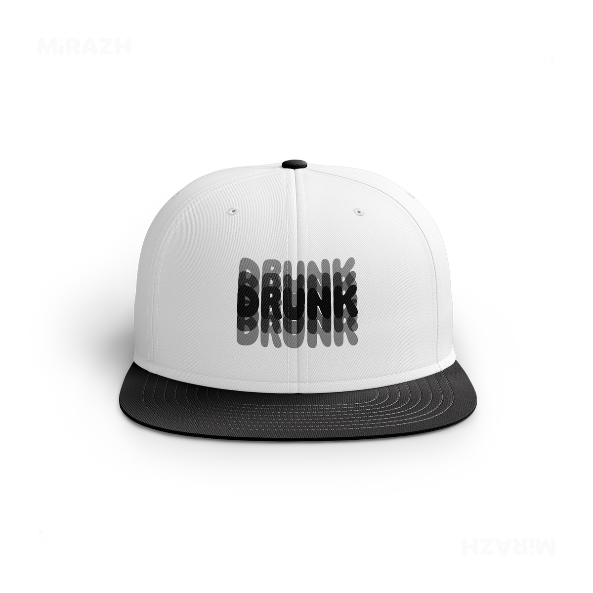 YouMightBeDrunk Snapback Caps 01 White Black DTF