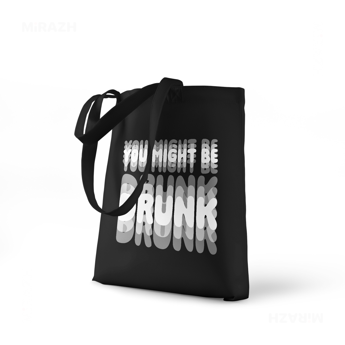 YouMightBeDrunk Tote Bags 01 Black