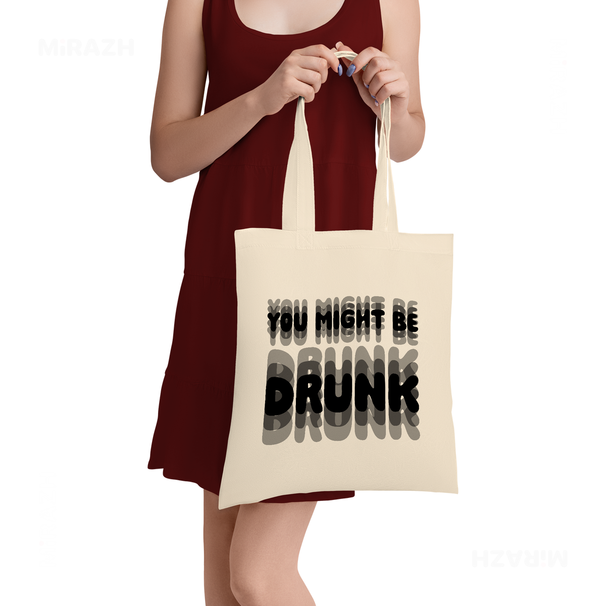 YouMightBeDrunk Tote Bags 05 Natural
