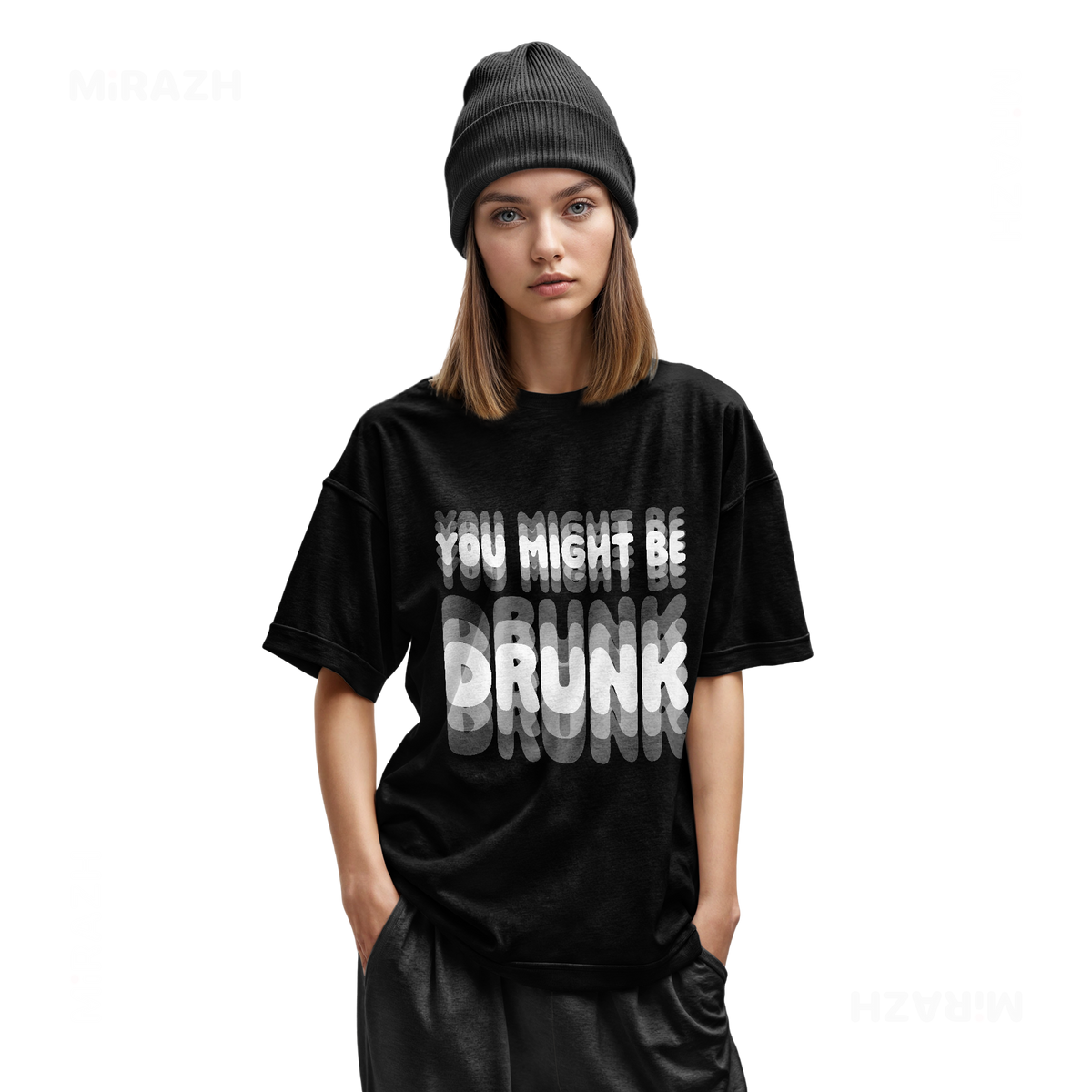 YouMightBeDrunk Youth T Shirt 02 Black