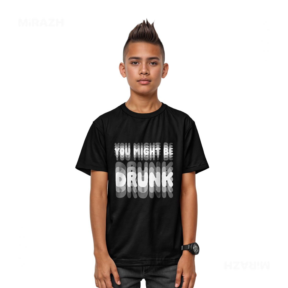 YouMightBeDrunk Youth T Shirt 03 Black