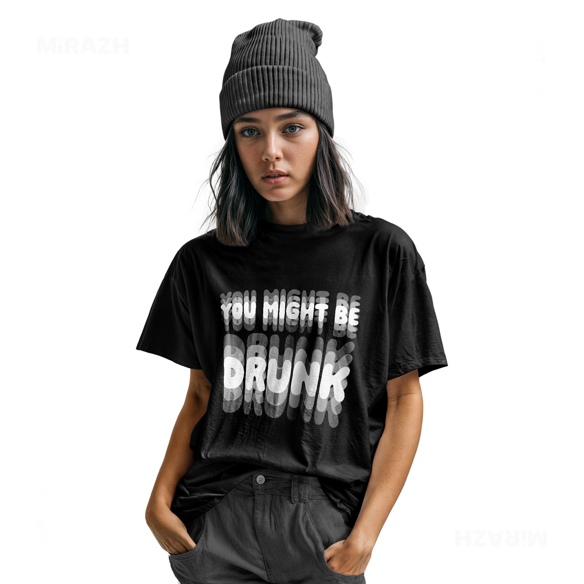 YouMightBeDrunk Youth T Shirt 04 Black