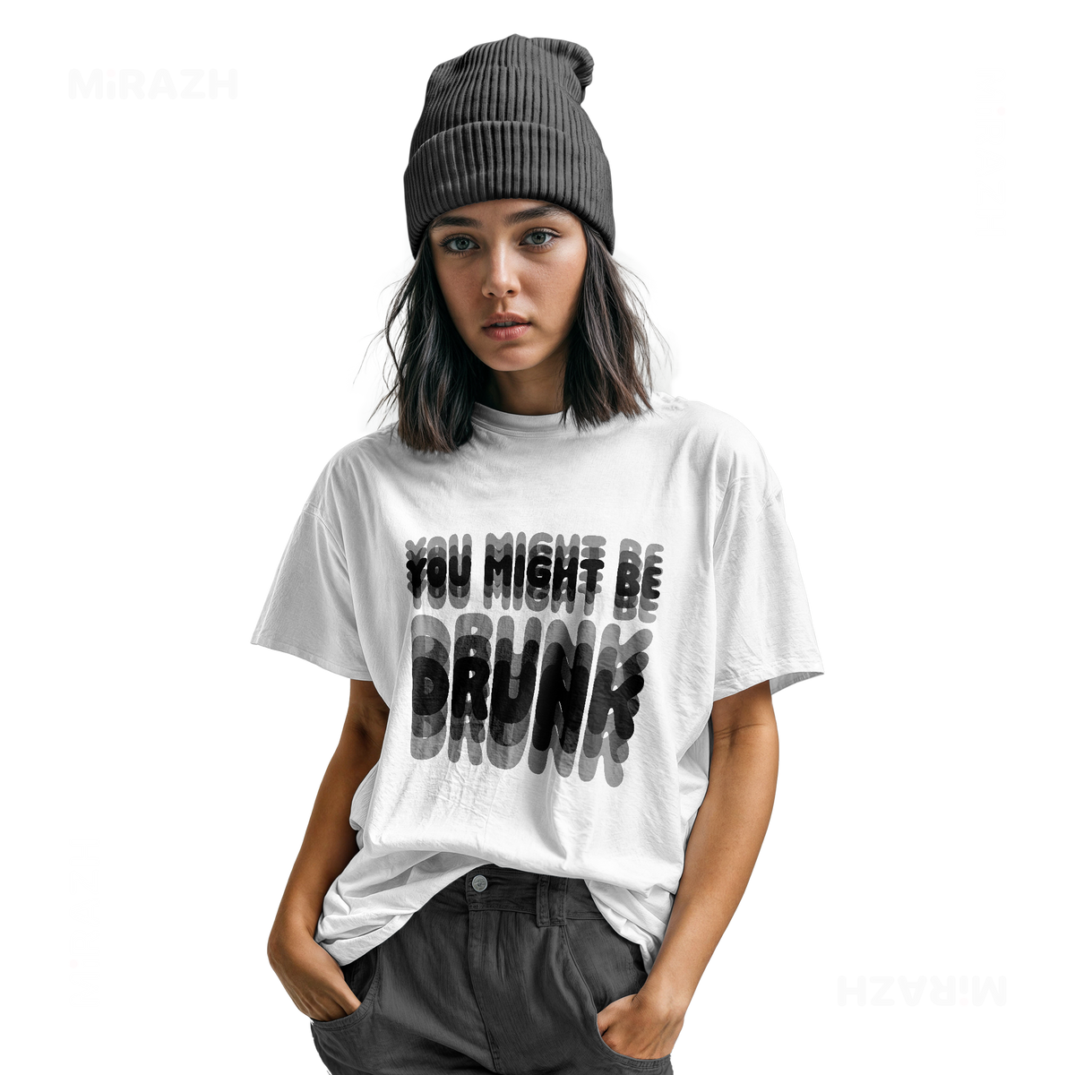 YouMightBeDrunk Youth T Shirt 04 White