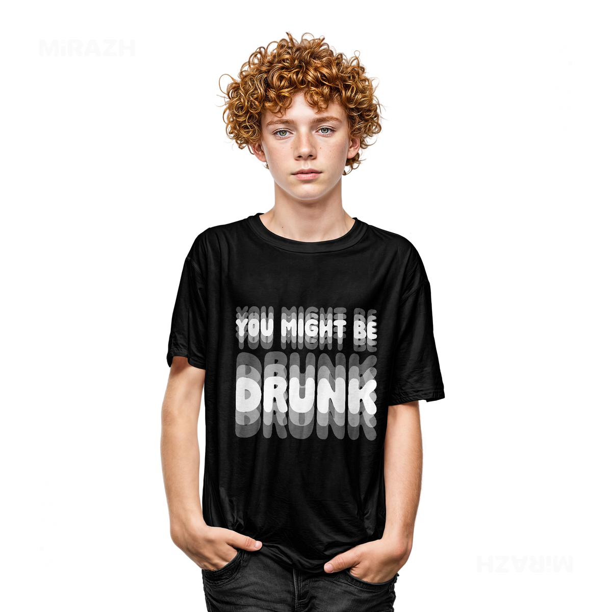 YouMightBeDrunk Youth T Shirt 05 Black