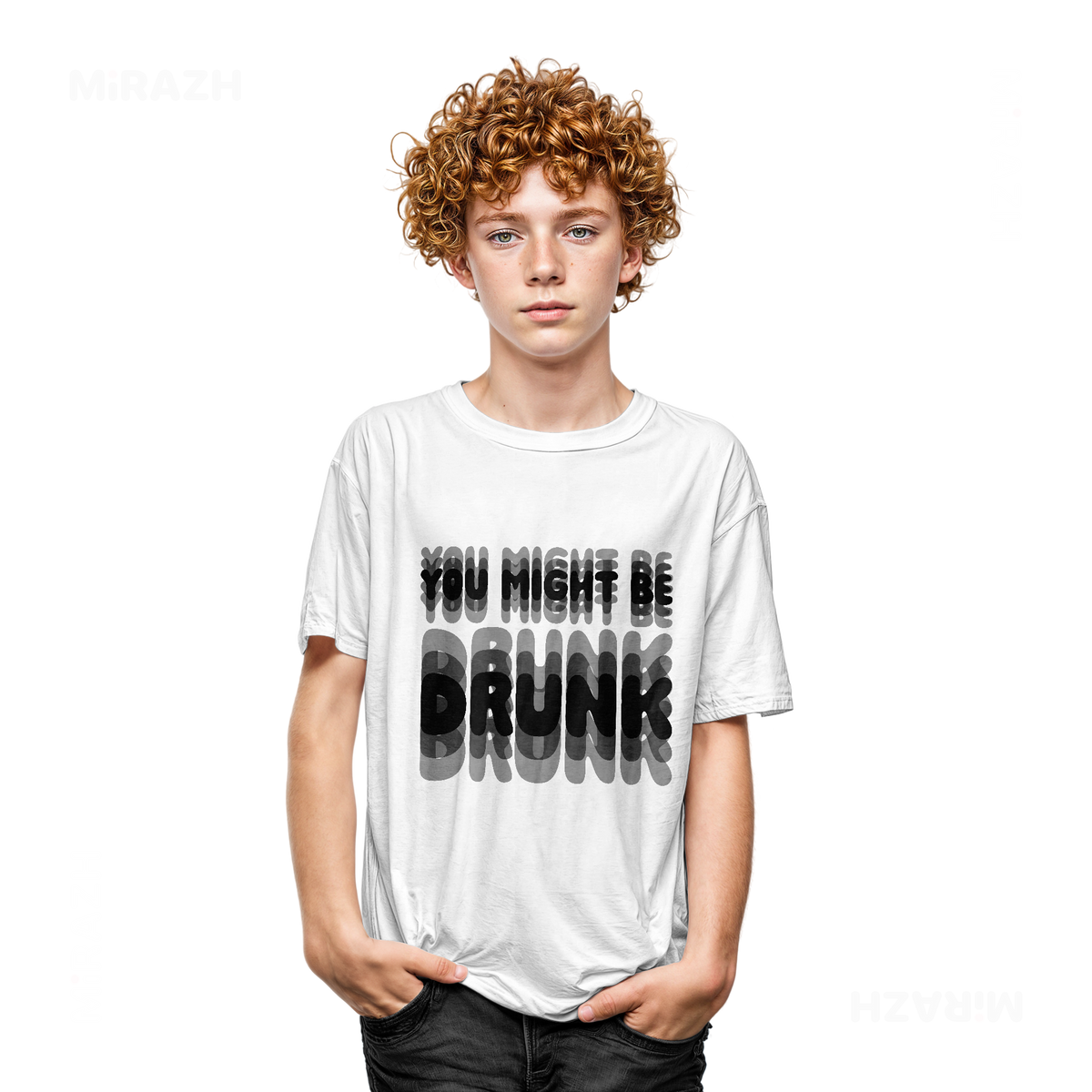 YouMightBeDrunk Youth T Shirt 05 White
