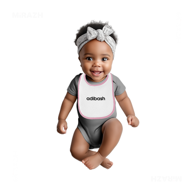 adibash Baby Bibs 04 White Pink
