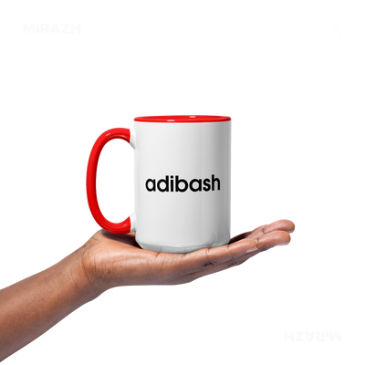adibash Ceramic Mug 03 White Red