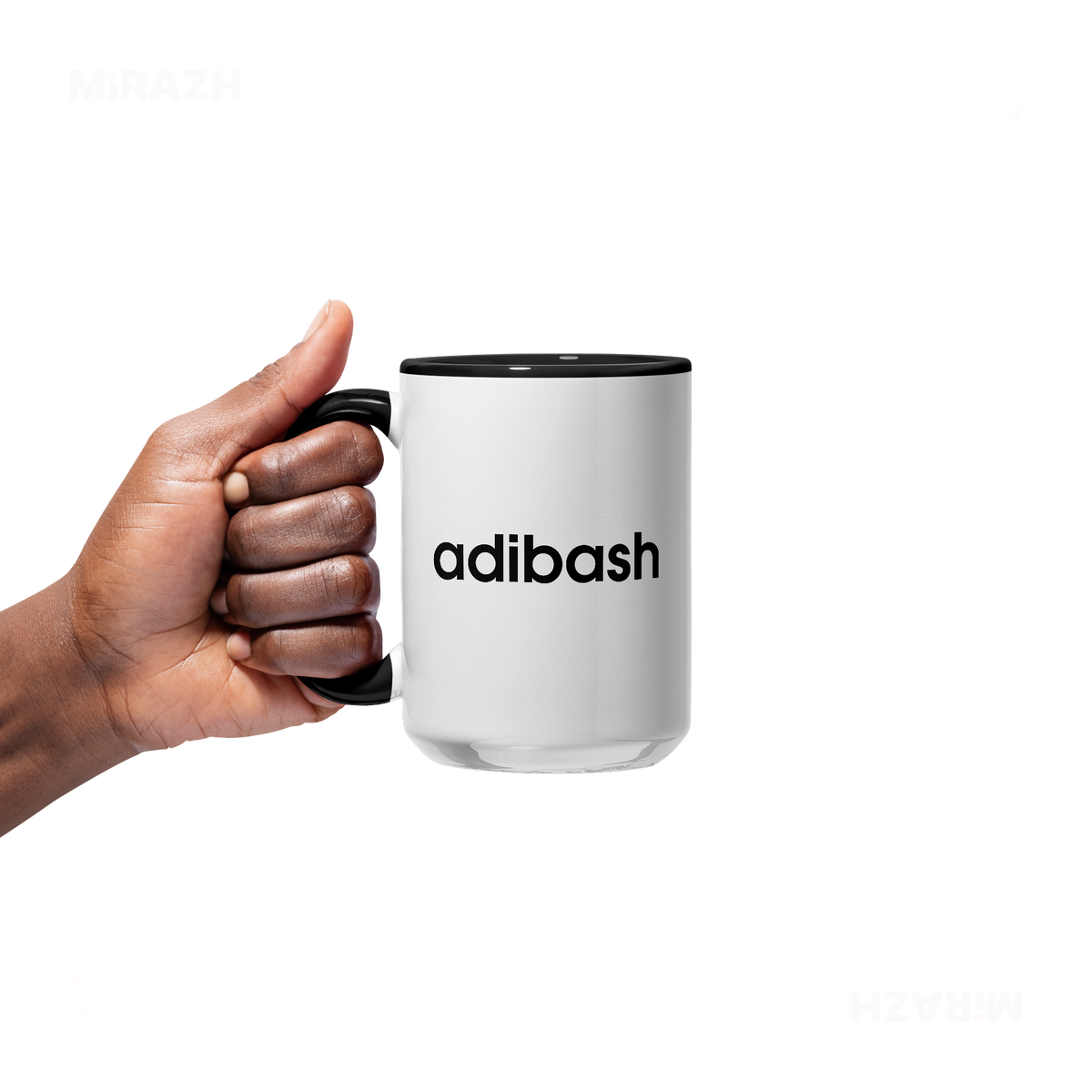adibash Ceramic Mug 05 White Black
