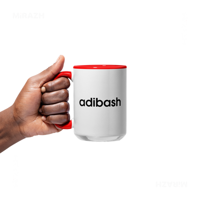 adibash Ceramic Mug 05 White Red