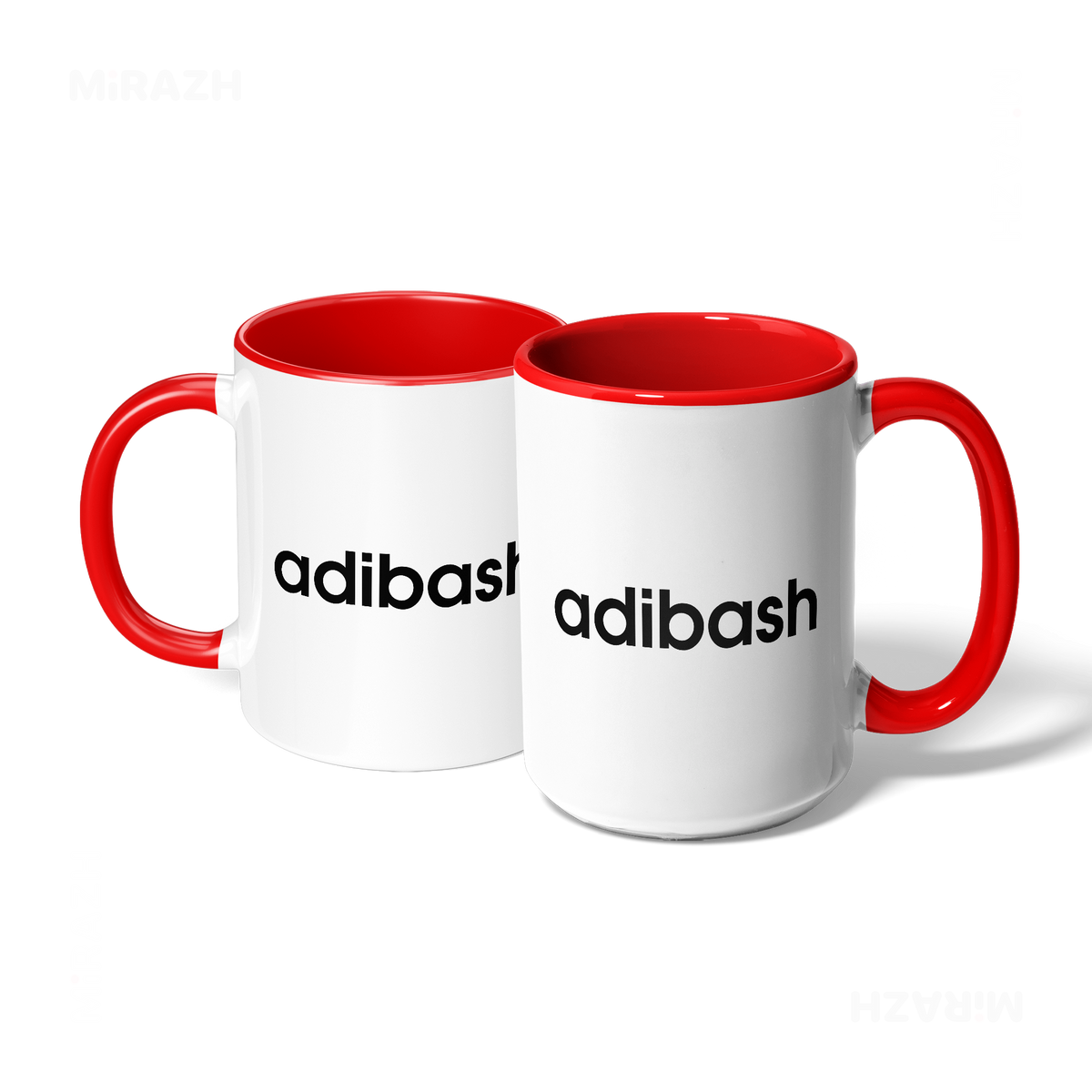 adibash Ceramic Mug 07 White Red