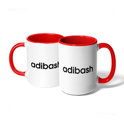 adibash Ceramic Mug 07 White Red