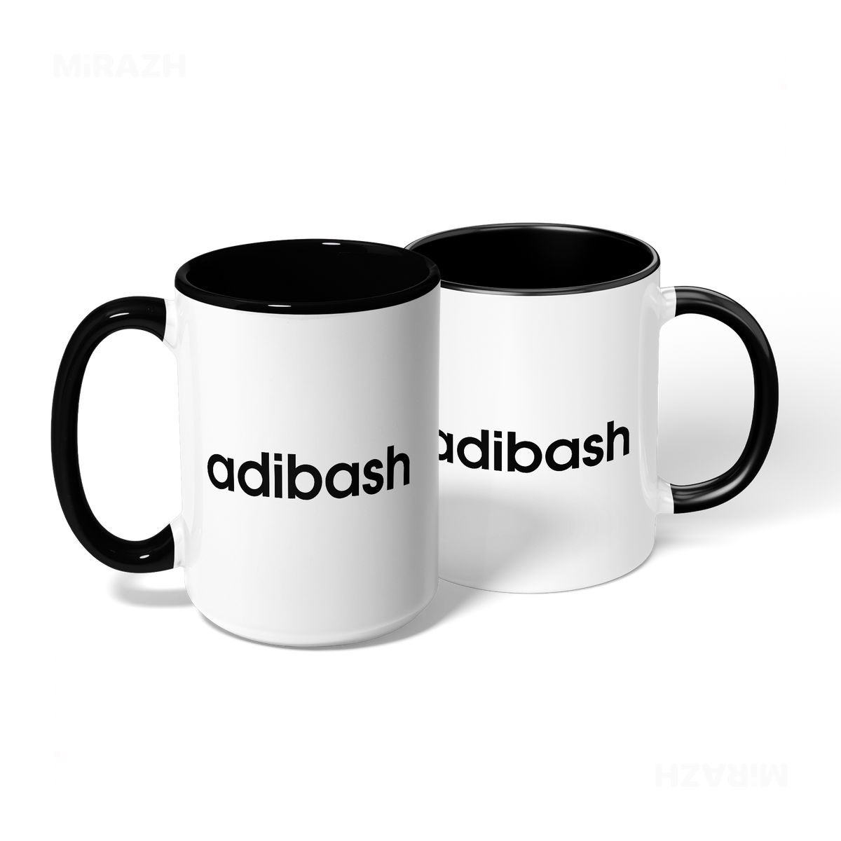 adibash Ceramic Mug 08 White Black