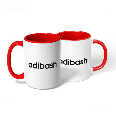 adibash Ceramic Mug 08 White Red