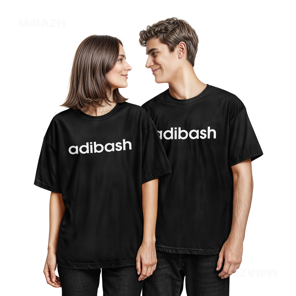 adibash Couple T Shirt 05 Black