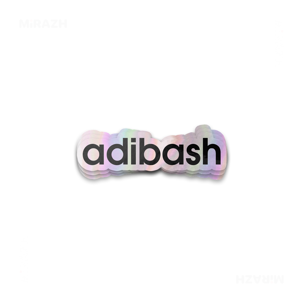 adibash Die Cut Holographic Sticker 01
