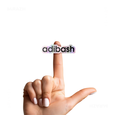 adibash Die Cut Holographic Sticker 02