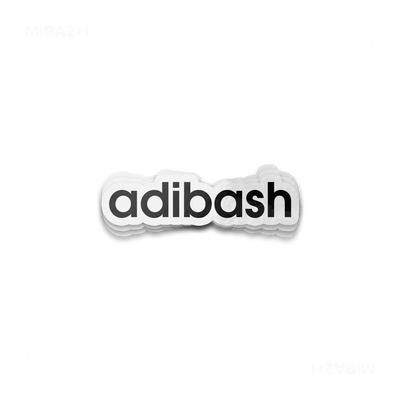 adibash Die Cut Outdoor Sticker 01 White