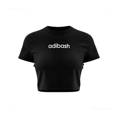 adibash Fitted Crop Top 01 Black