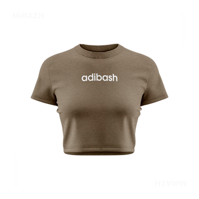 adibash Fitted Crop Top 01 Heather Olive
