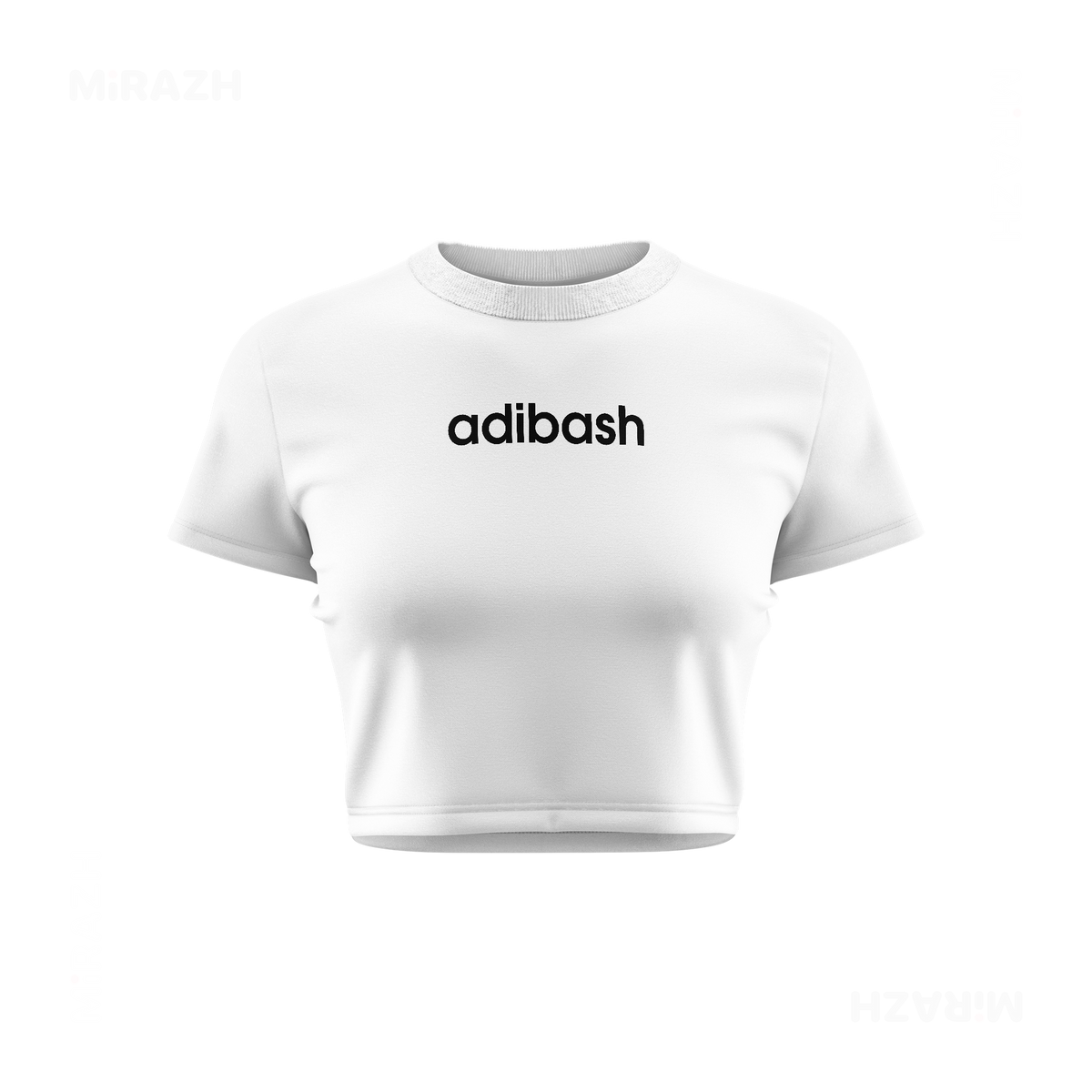 adibash Fitted Crop Top 01 White