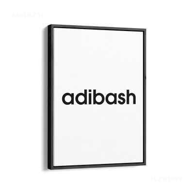 adibash Framed Canvas 01 Black Wood