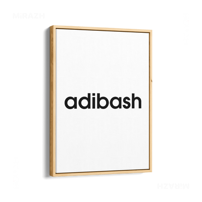 adibash Framed Canvas 01 Natural Wood