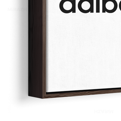 adibash Framed Canvas 02 Dark Wood