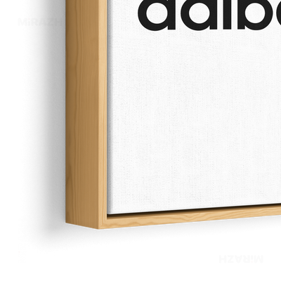 adibash Framed Canvas 02 Natural Wood